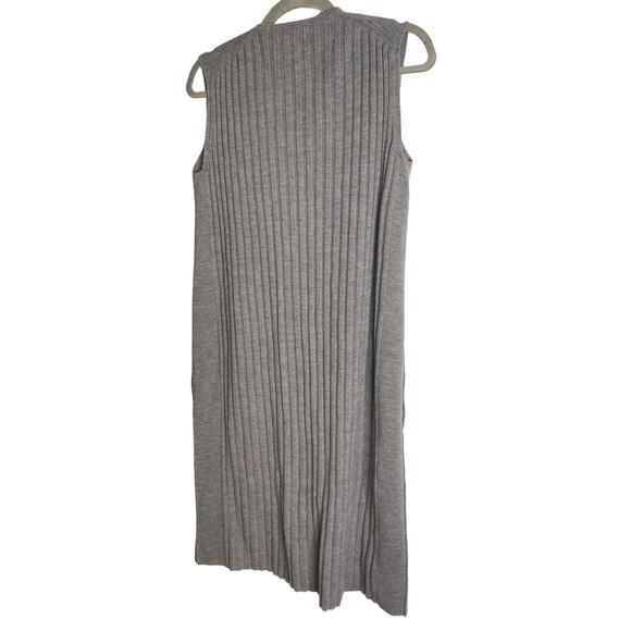 Country Road Australian Wool Open Front Sleeveless Cardigan Gray Lagenlook XS - Picture 3 of 6